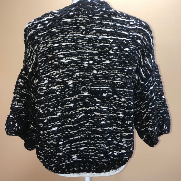 H&M Black Chunky Knit Soft Shrug Cardigan XS - Picture 5 of 7